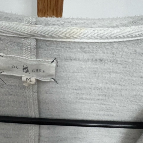 Lou & Grey Light Gray Zipper Up Hoodie sz Medium - Picture 5 of 10